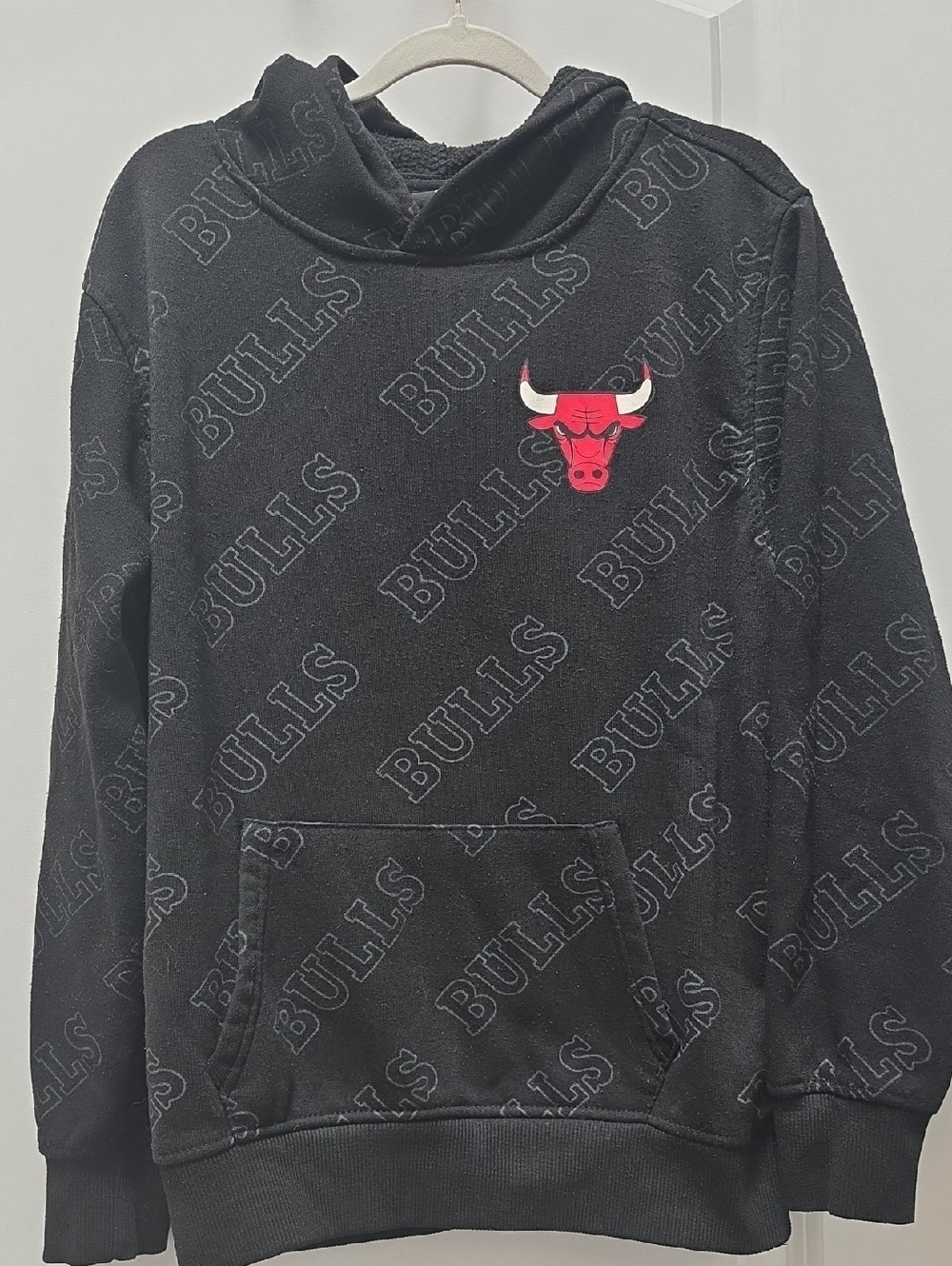 NBA Black Hoodie with Red Chicago Bulls Emblem